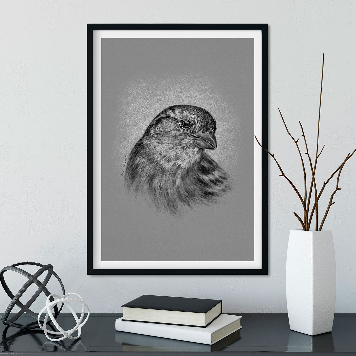 Sparrow Wall Art in Frame Garden Birds - The Thriving Wild