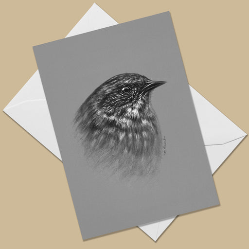 Dunnock Greeting Card (Prunella Modularis)