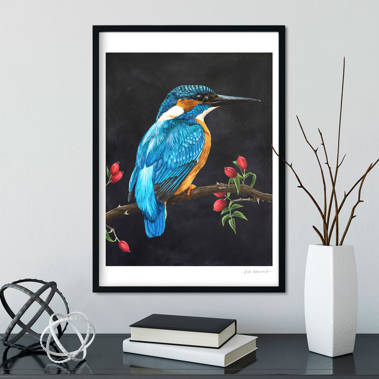 Male Common Kingfisher Art Prints (Alcedo Atthis)