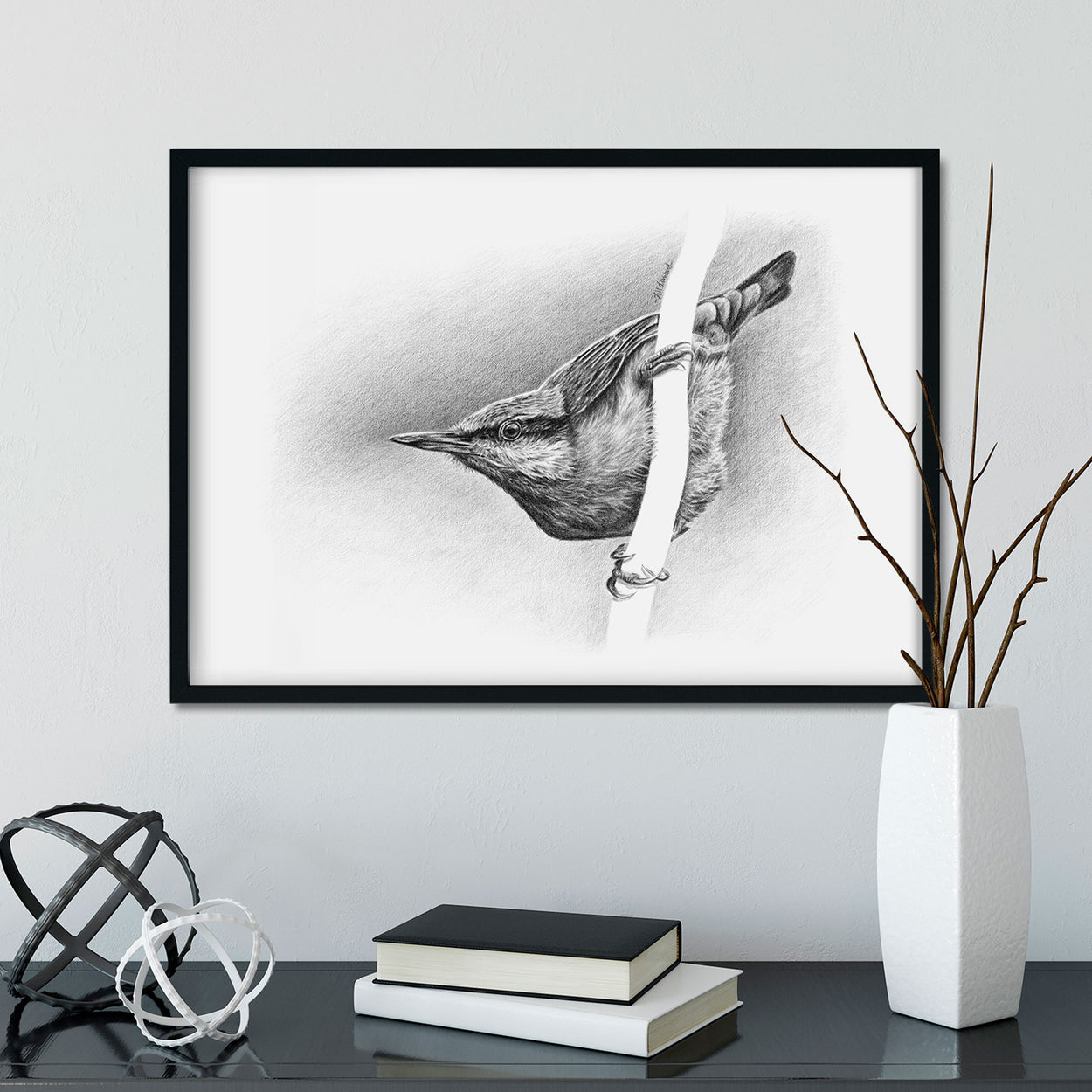 Eurasian Nuthatch Art Prints (Sitta Europaea)