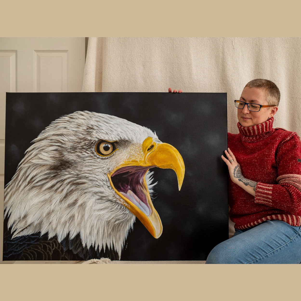 Bald Eagle Acrylic Painting with Jill Dimond Bird Artist