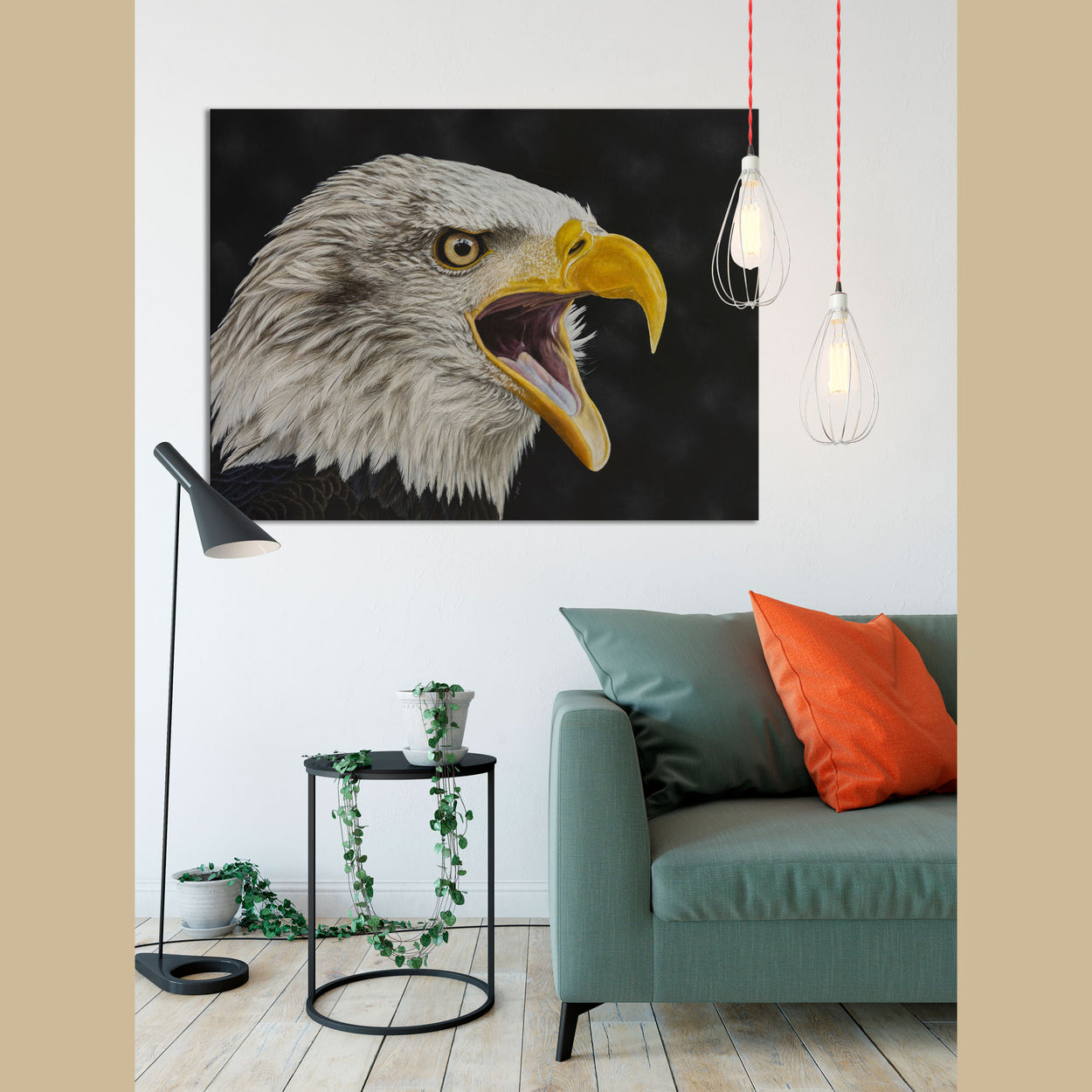 Bald Eagle Painting on Wall - Jill Dimond - Bird art