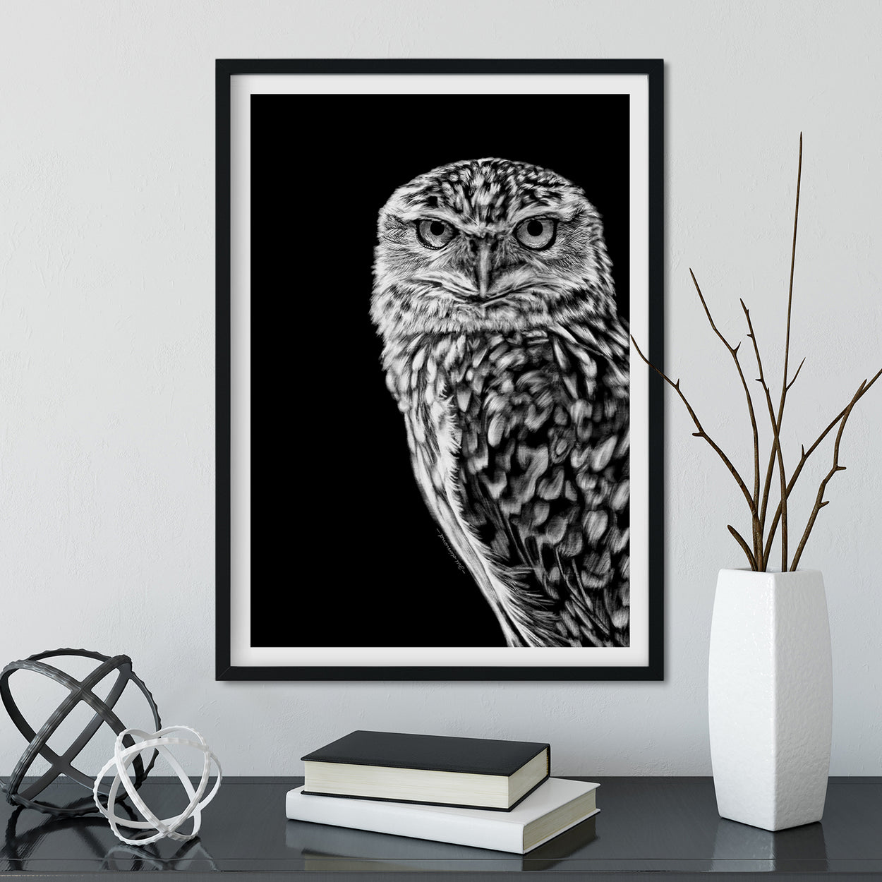 Burrowing Owl Wall Art Framed - The Thriving Wild