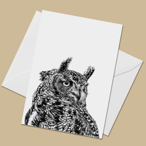 Eagle Owl Greeting Card - The Thriving Wild