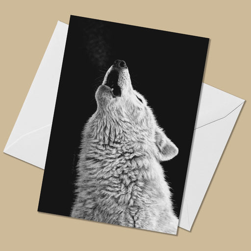 Howling Wolf Greeting Card - The Thriving Wild