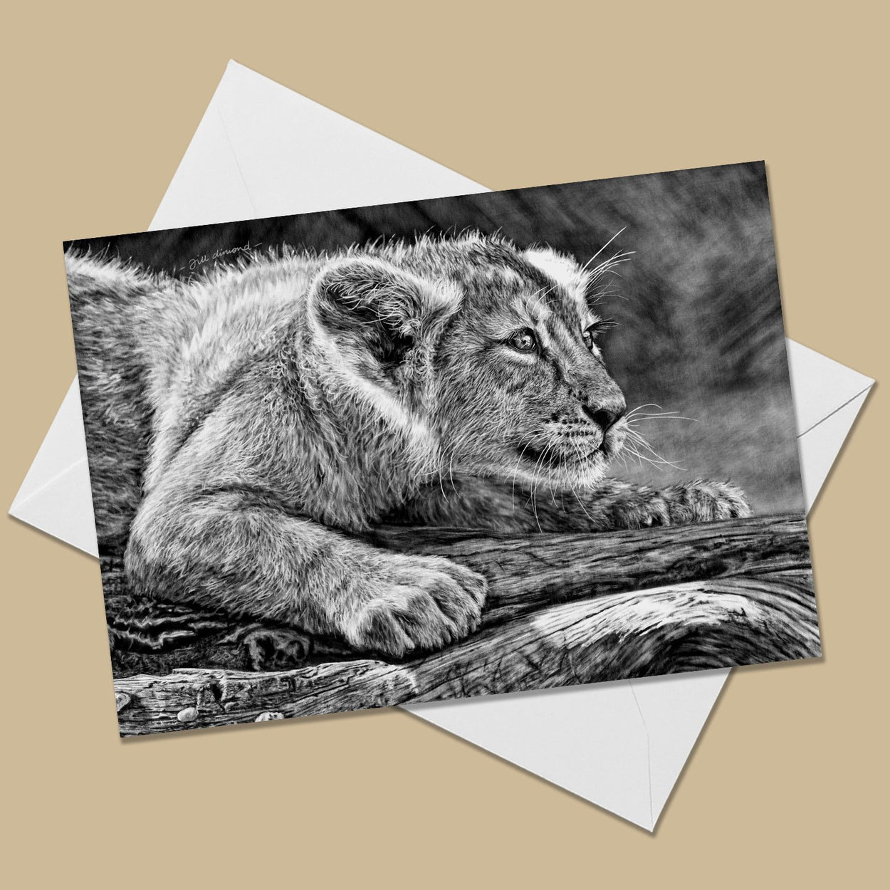 Lion Cub Greeting Card - The Thriving Wild