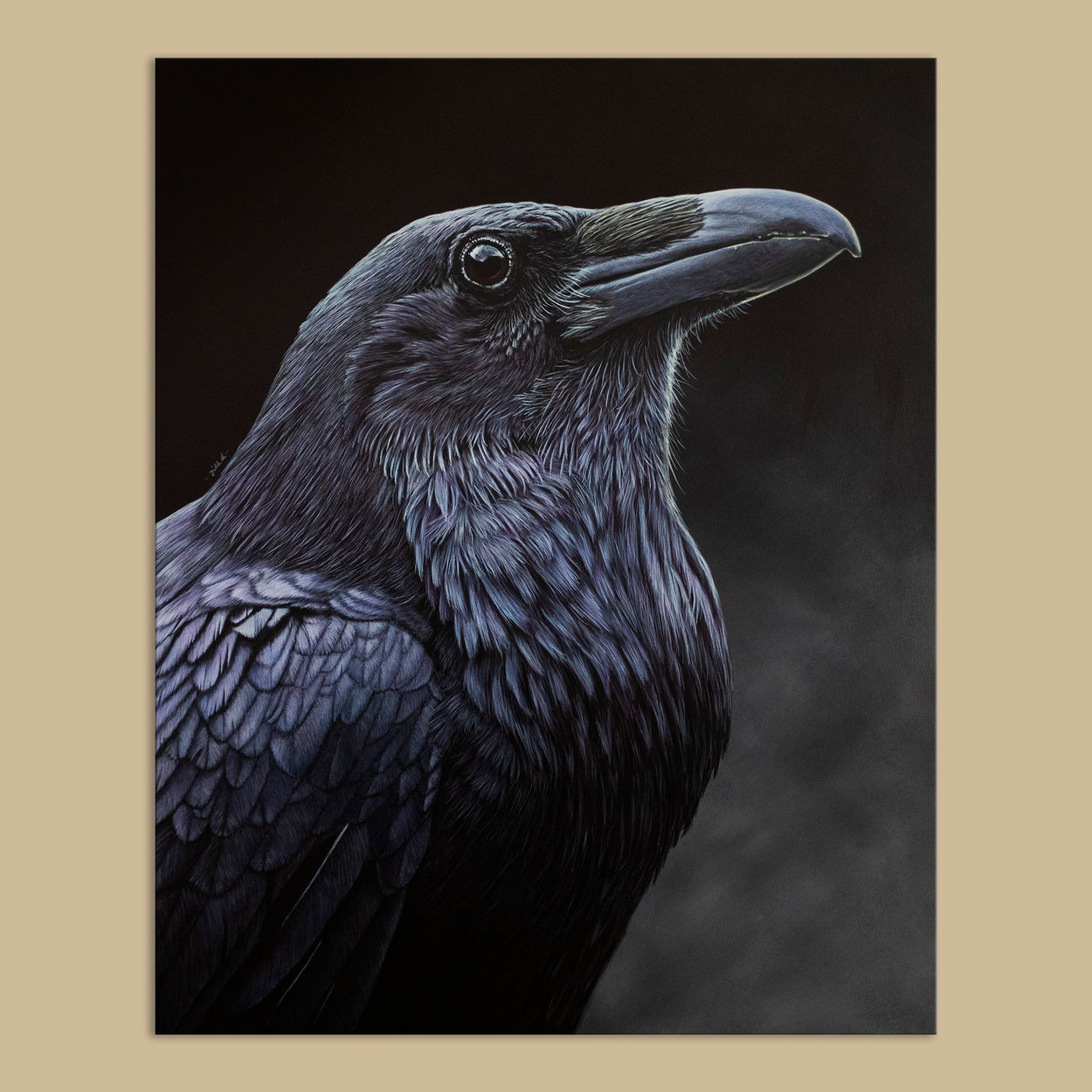Original Raven Painting Canvas Flatlay - Jill Dimond - The Thriving Wild
