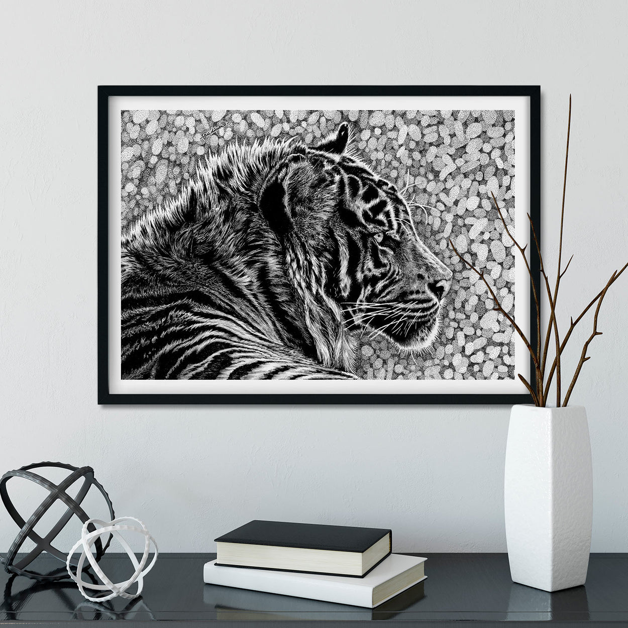 Tiger Wall Art Framed - The Thriving Wild