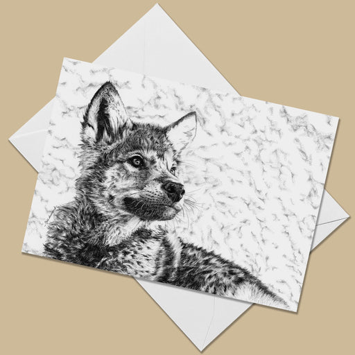 Wolf Cub Greeting Card - The Thriving Wild