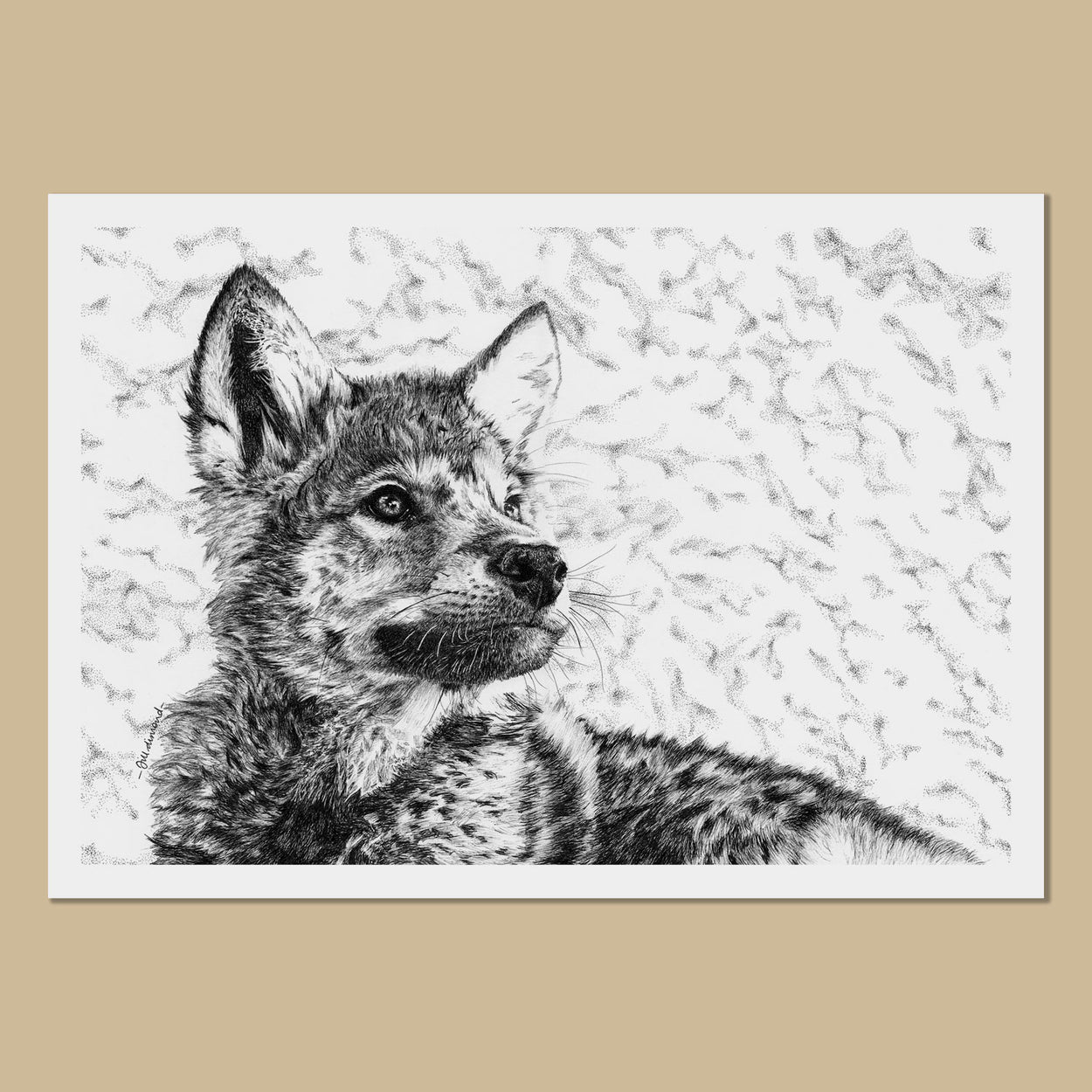 Wolfie the Wolf Cub Art Prints - The Thriving Wild